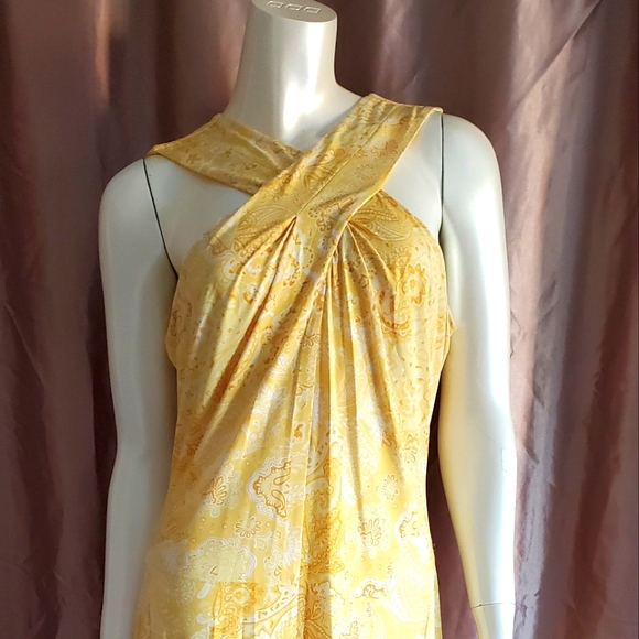 Michael Kors Yellow Dress MICHAEL KORS Size Yellow Mustard Cotton Blend Lace  A-Line